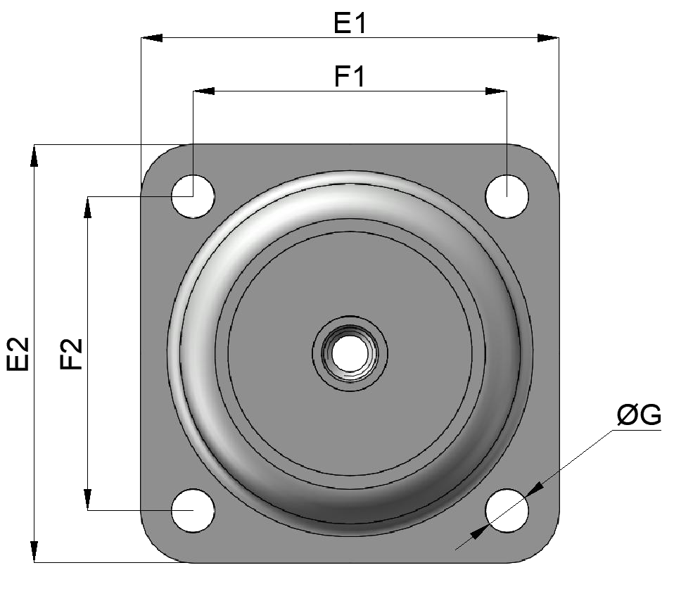 CNU Series Anti Vibaration Mount Drawing And Data