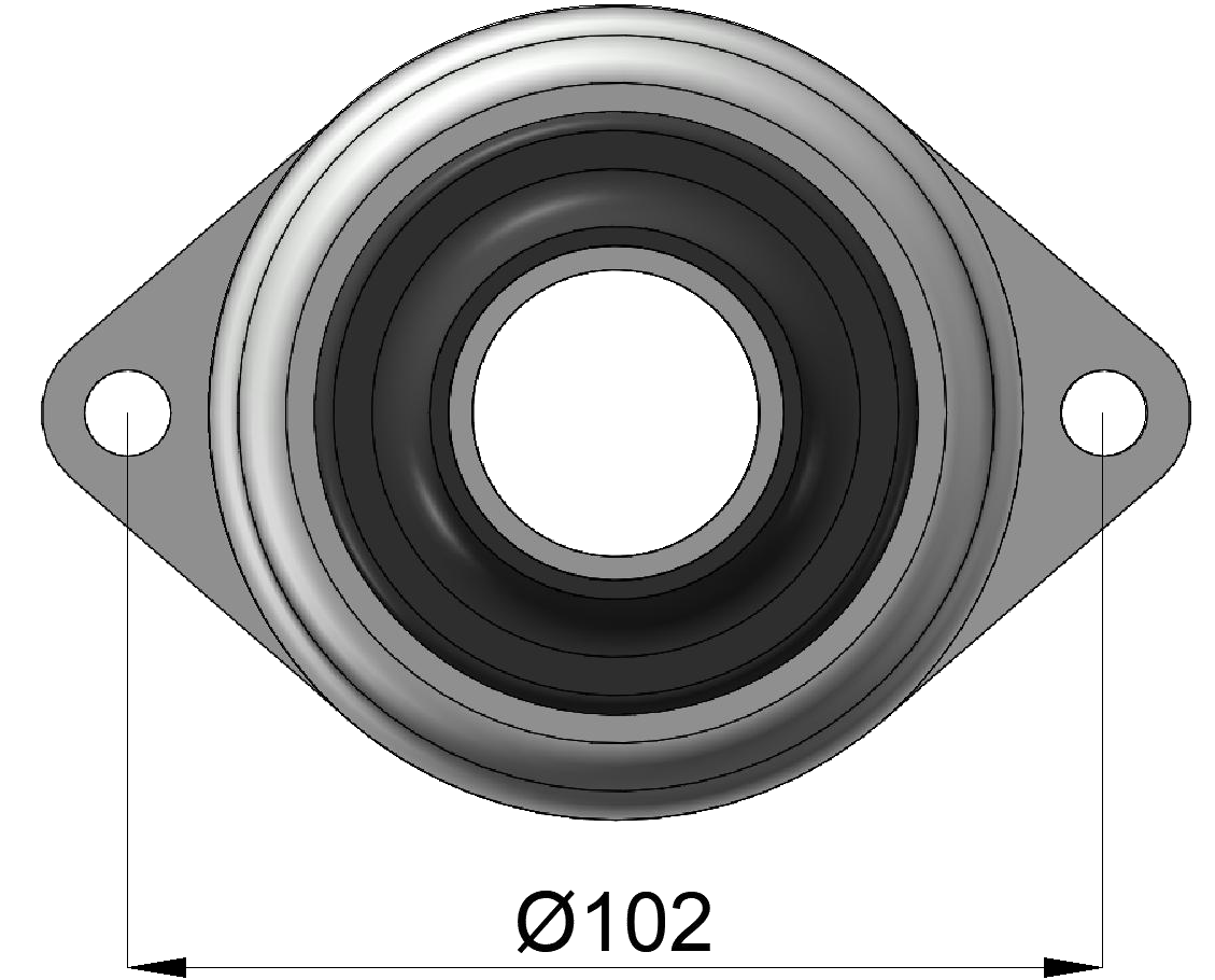 CNU 8040 Series Anti Vibaration Mount Drawing And Data