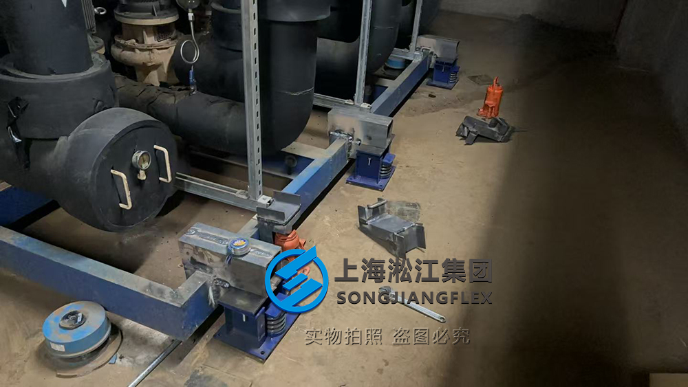 Vibration isolator installation at an industrial equipment project site